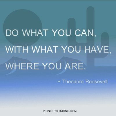 Do What You Can - Theodore Roosevelt