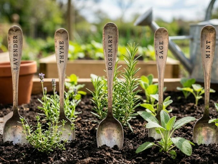 Hand-Stamped “Apothecary” Garden Markers