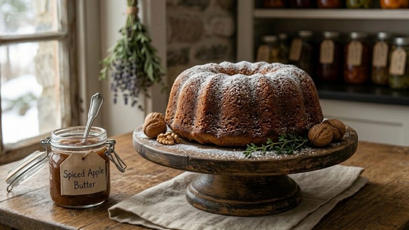 Traditional Slow-Cooked Apple Butter Cake