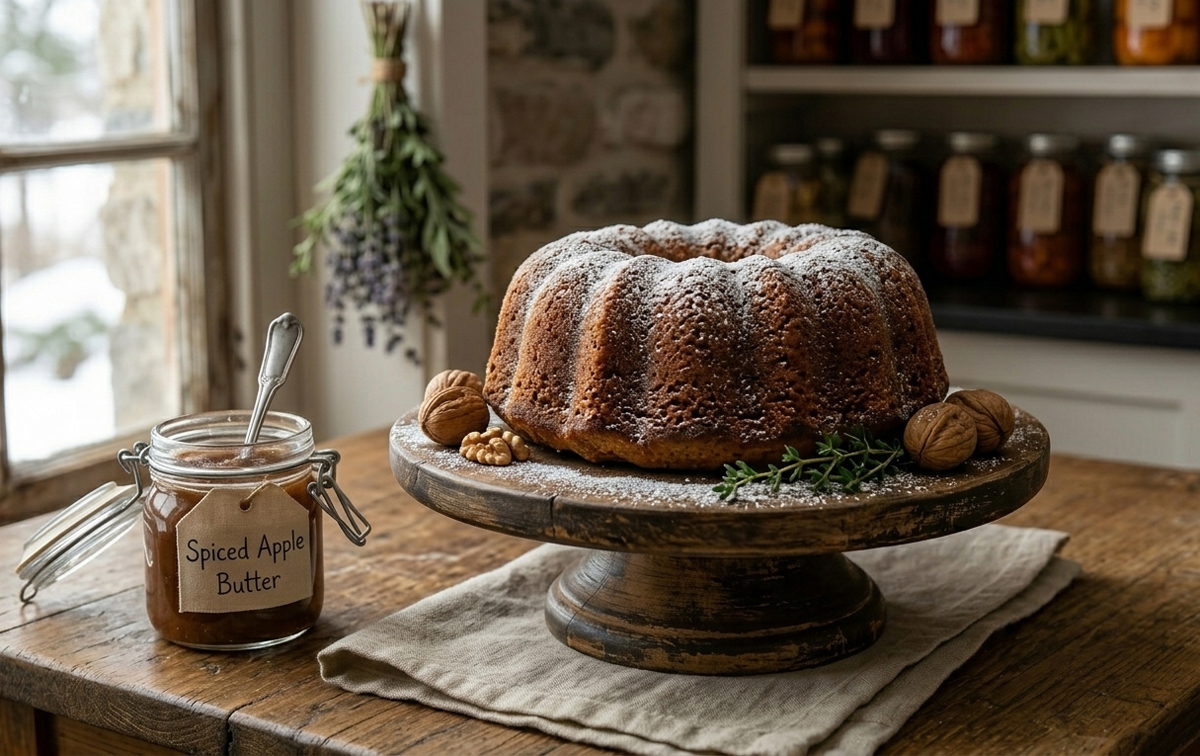 Traditional Slow-Cooked Apple Butter Cake