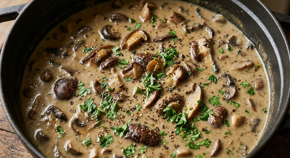 The Forager’s Earth Harvest: Cream of Mushroom Soup
