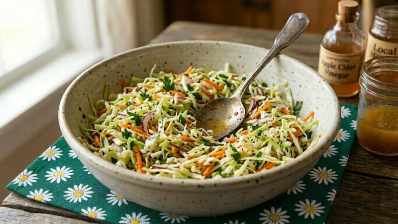 Crisp Garden Slaw with Apple Cider Vinaigrette