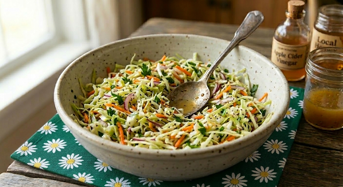 Crisp Garden Slaw with Apple Cider Vinaigrette