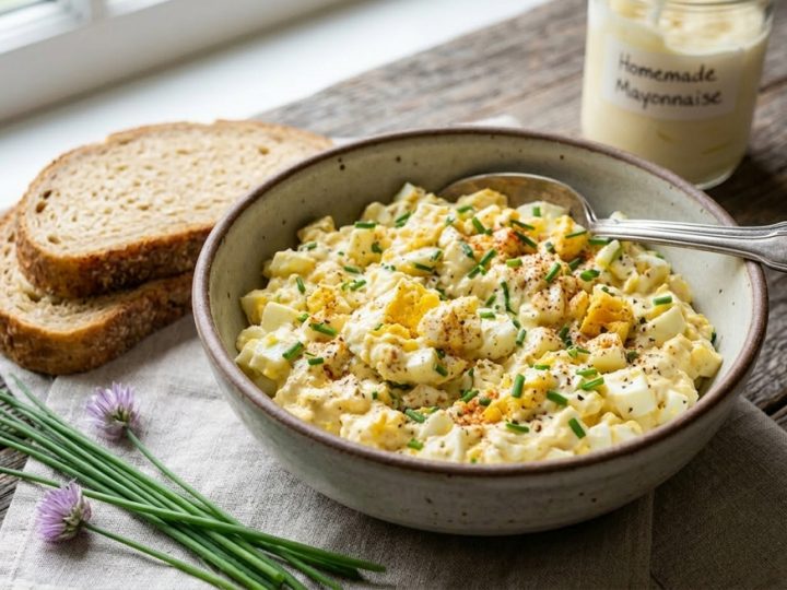 Traditional Egg Salad with Fresh Chives