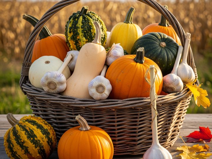 Harvesting The Last of The Summer Crops
