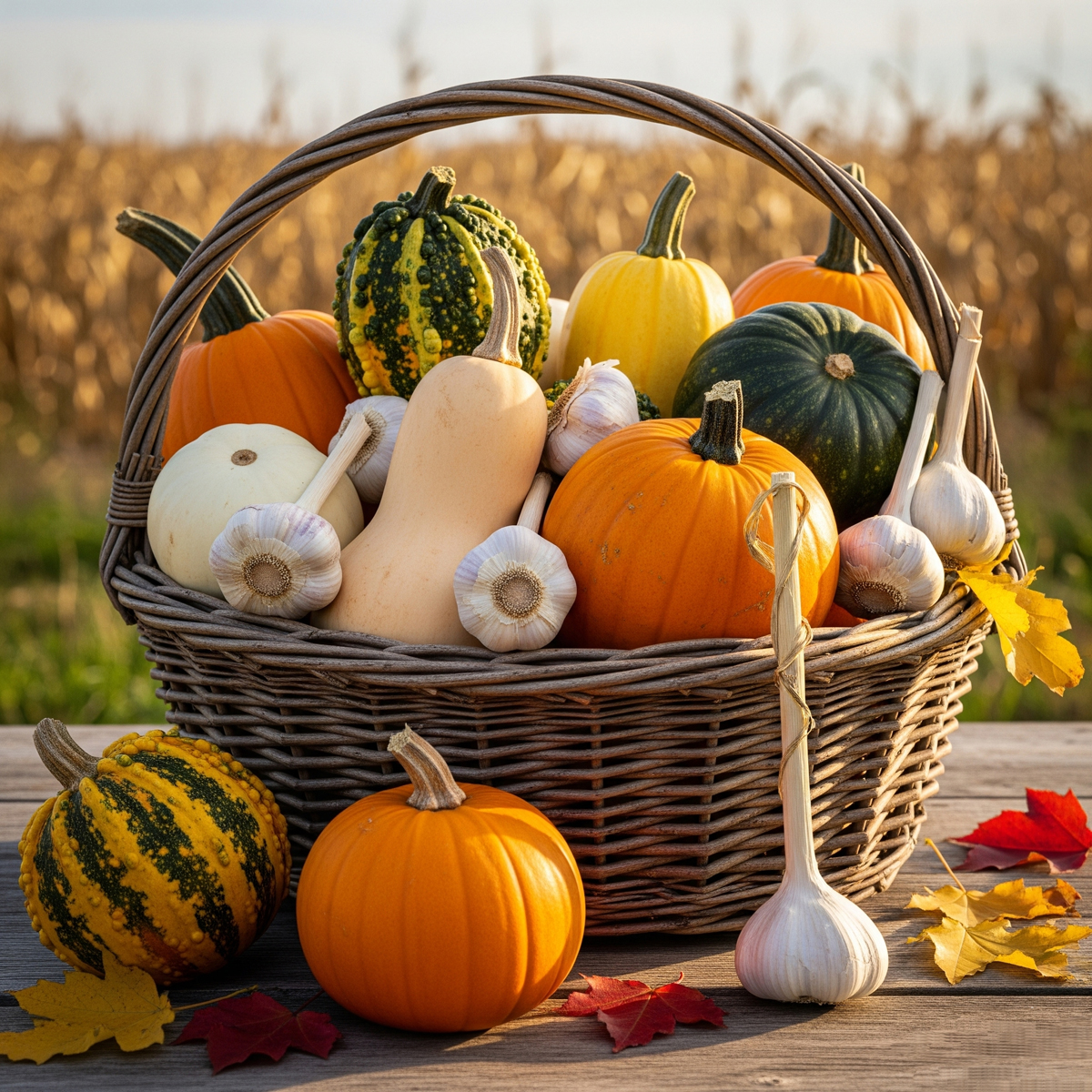 Harvesting The Last of The Summer Crops