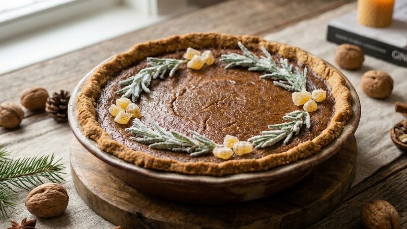 Old-Fashioned Gingerbread Custard Pie