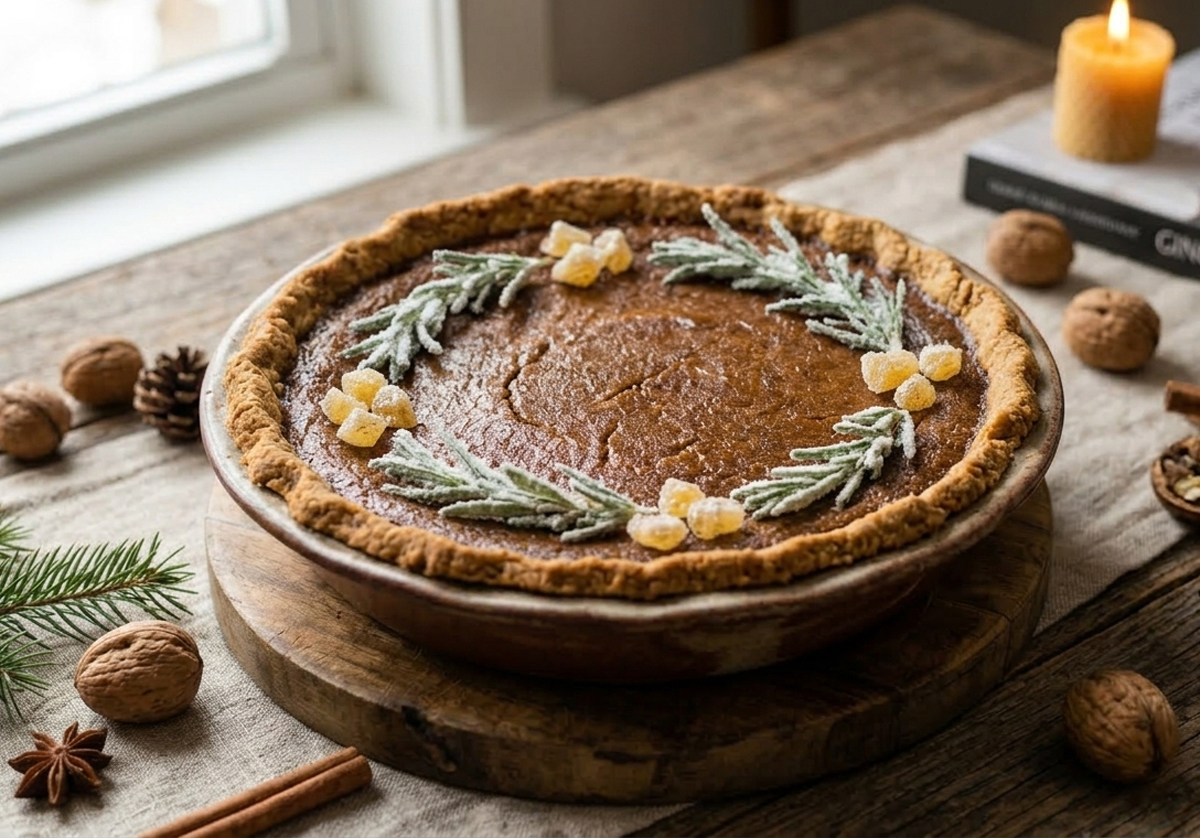 Old-Fashioned Gingerbread Custard Pie