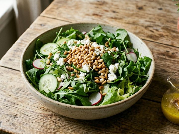 Green Salad & Lemon Garlic Vinaigrette