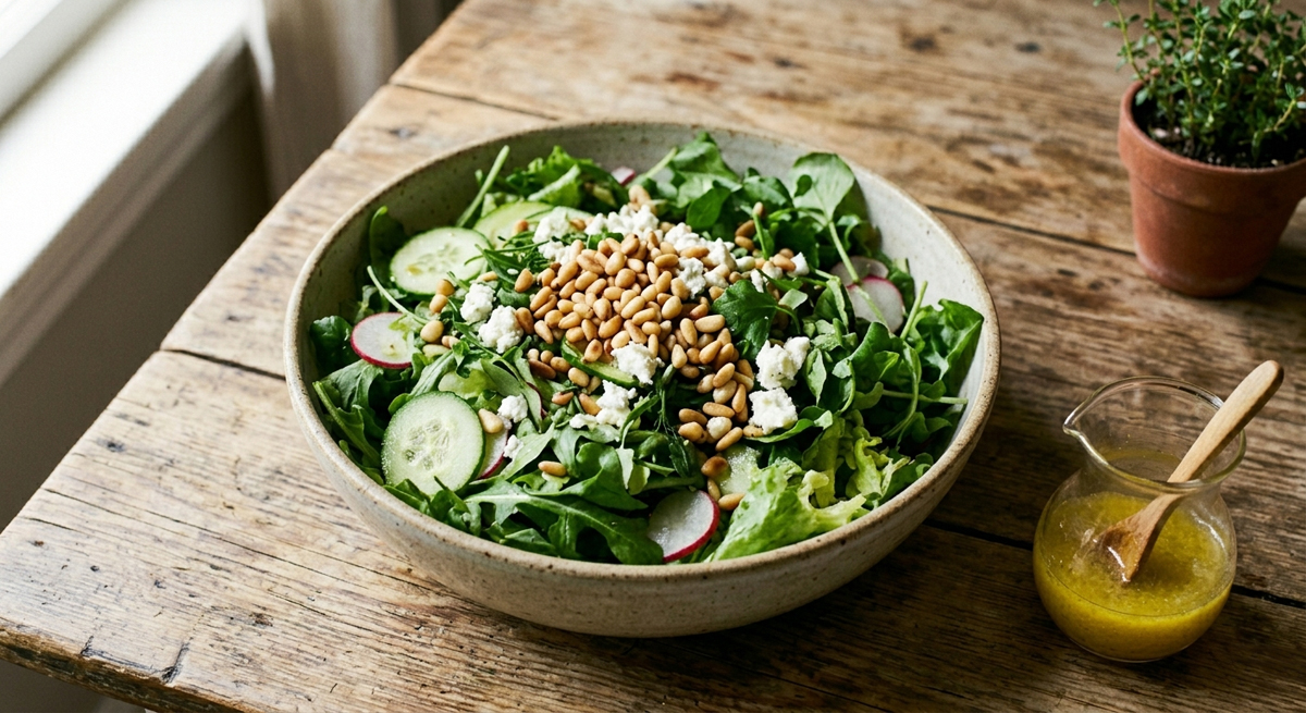 Green Salad & Lemon Garlic Vinaigrette
