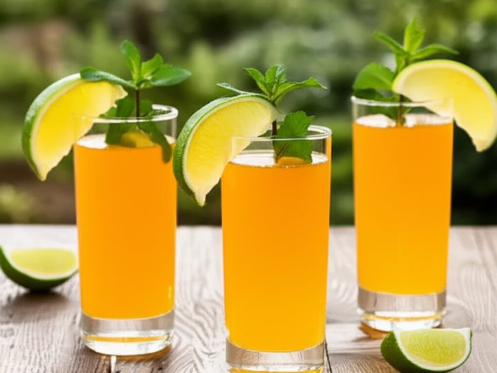 Green Tea Cooler with Fresh Mint