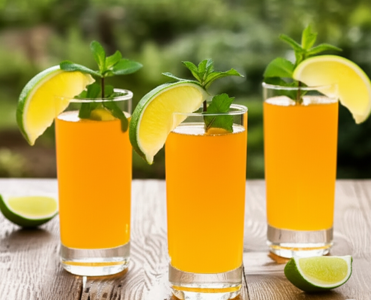 Green Tea Cooler with Fresh Mint