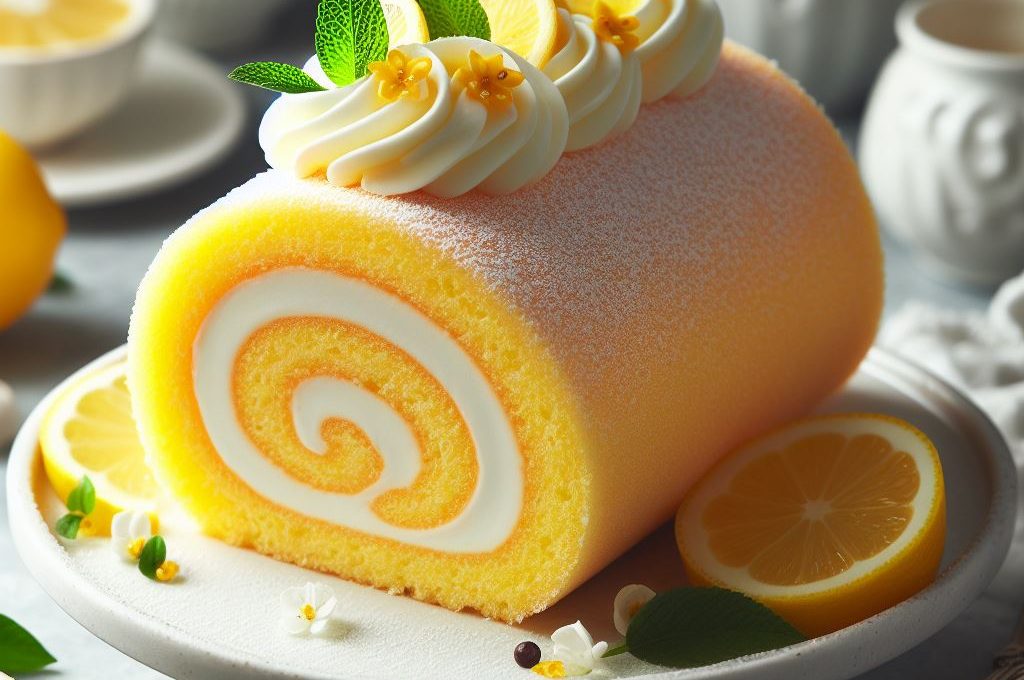 Make a Delicious Lemon Cake Roll for a Fancy Dessert