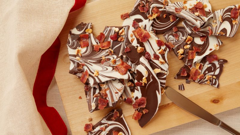 Marbled Bacon Walnut Bark