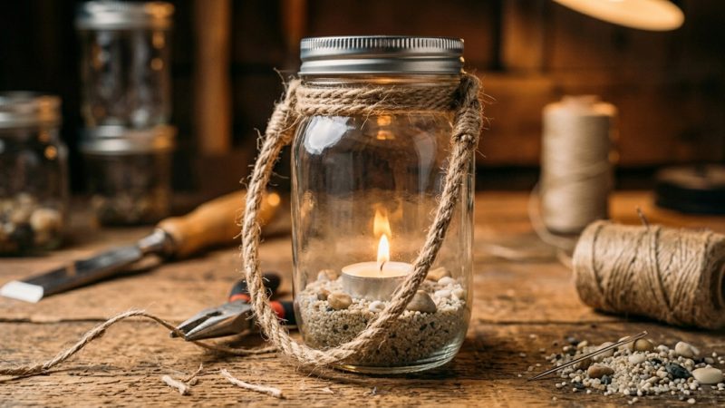 Mason Jars Summer Lanterns