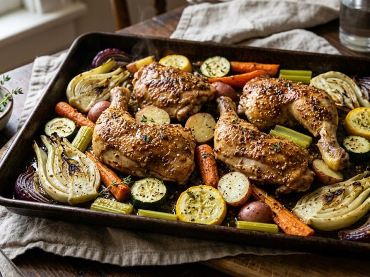 Mustard Chicken with Summer Vegetables