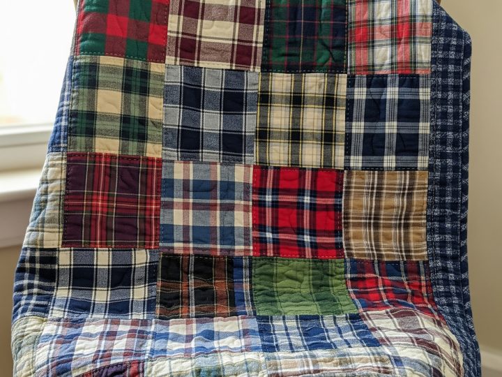 Making a Quilt with Men’s Flannel Shirts