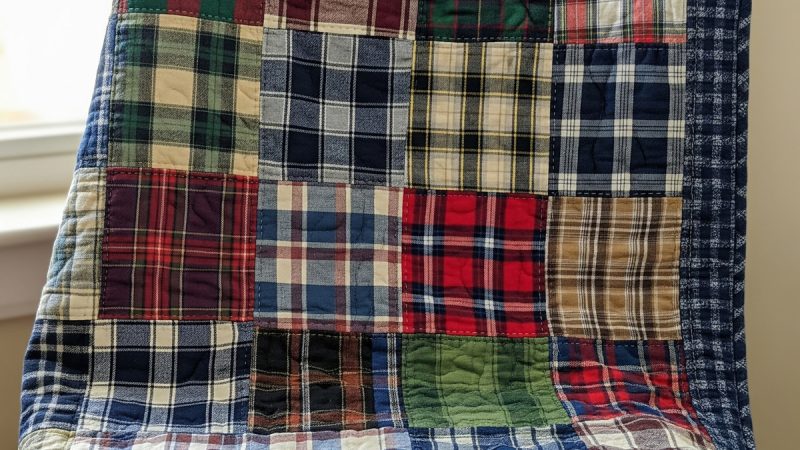 Making a Quilt with Men’s Flannel Shirts