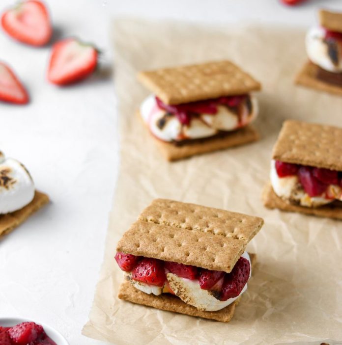 Oven-Roasted Strawberry S’mores