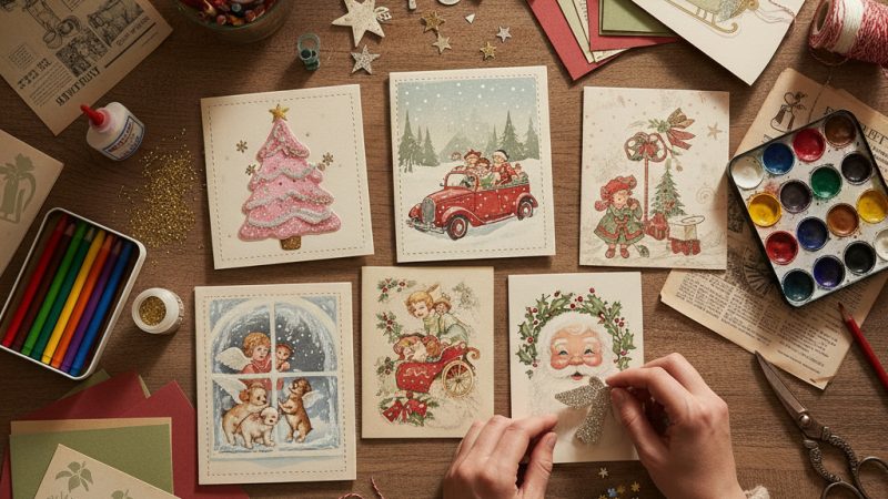 How to Make Your Own Vintage Christmas Cards