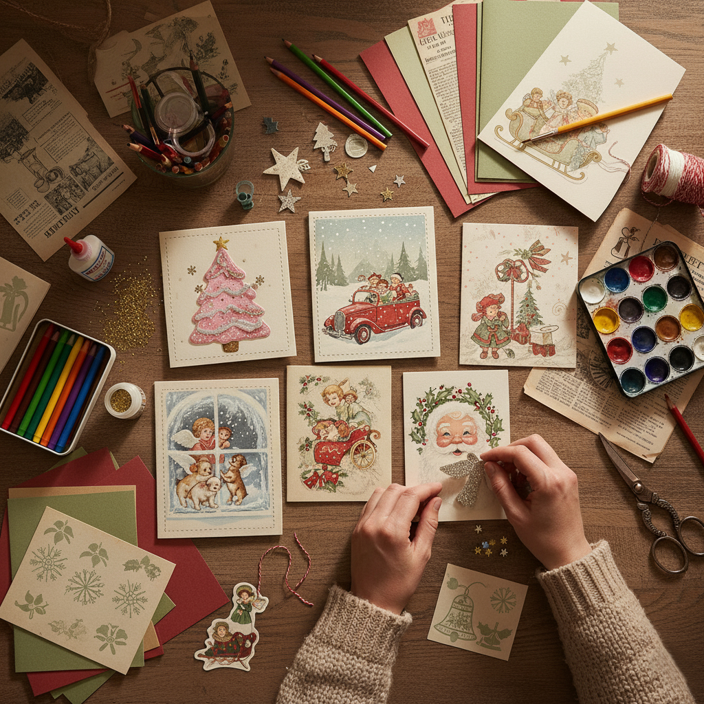 How to Make Your Own Vintage Christmas Cards