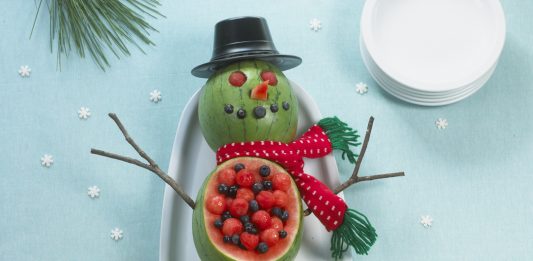 How to Carve a Watermelon Snowman