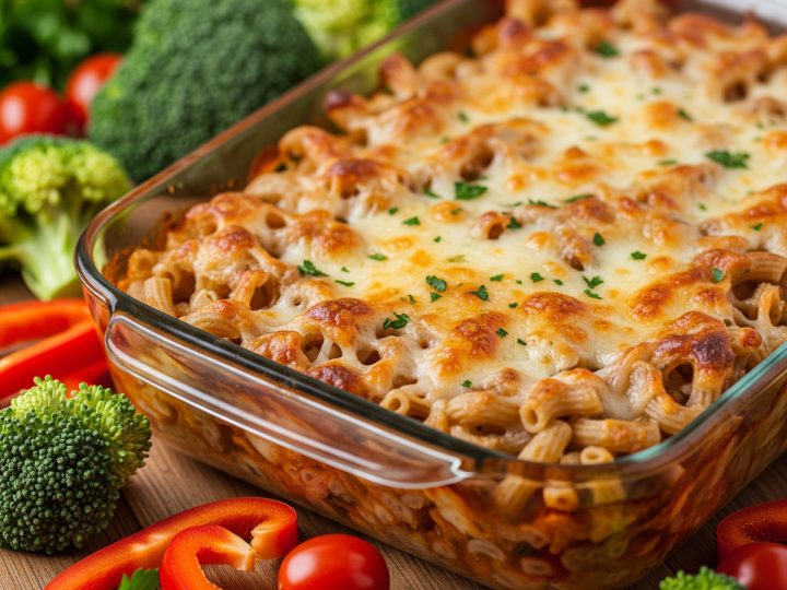 Whole Wheat Veggie Macaroni Casserole