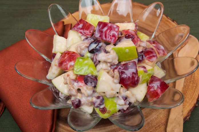 Apple Salad with Cherries, Cranberries and Walnuts