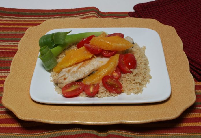 Rainbow Trout with Oranges and Tomatoes