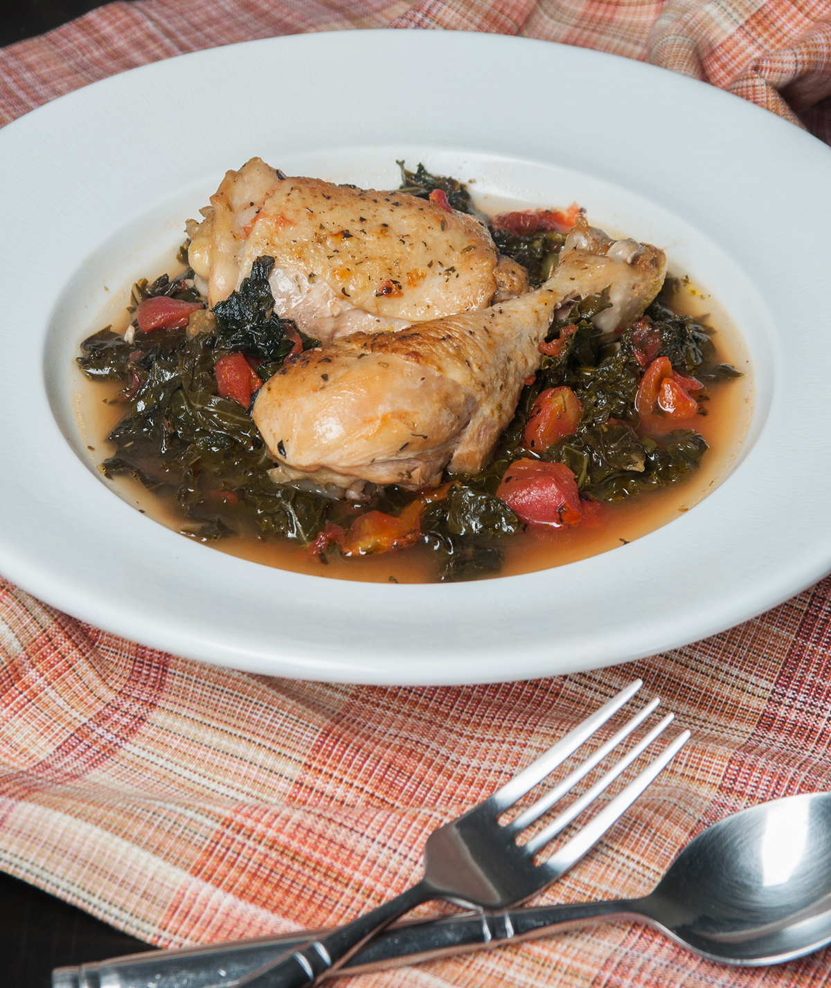 Skillet Chicken with Kale