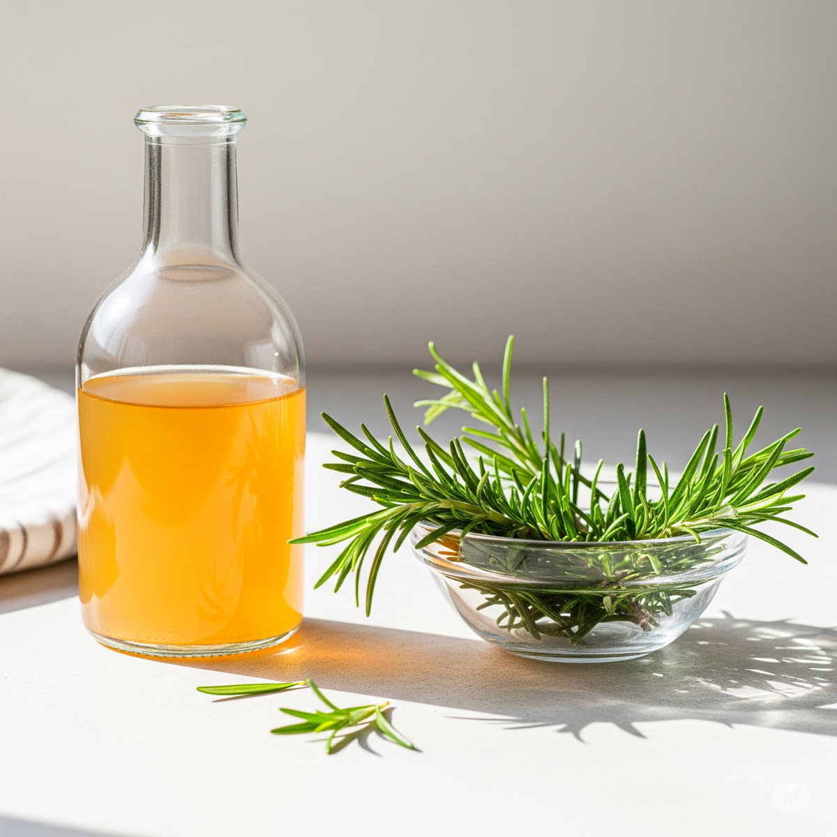 Revitalizing Rosemary & Apple Cider Vinegar Rinse for Limp Hair