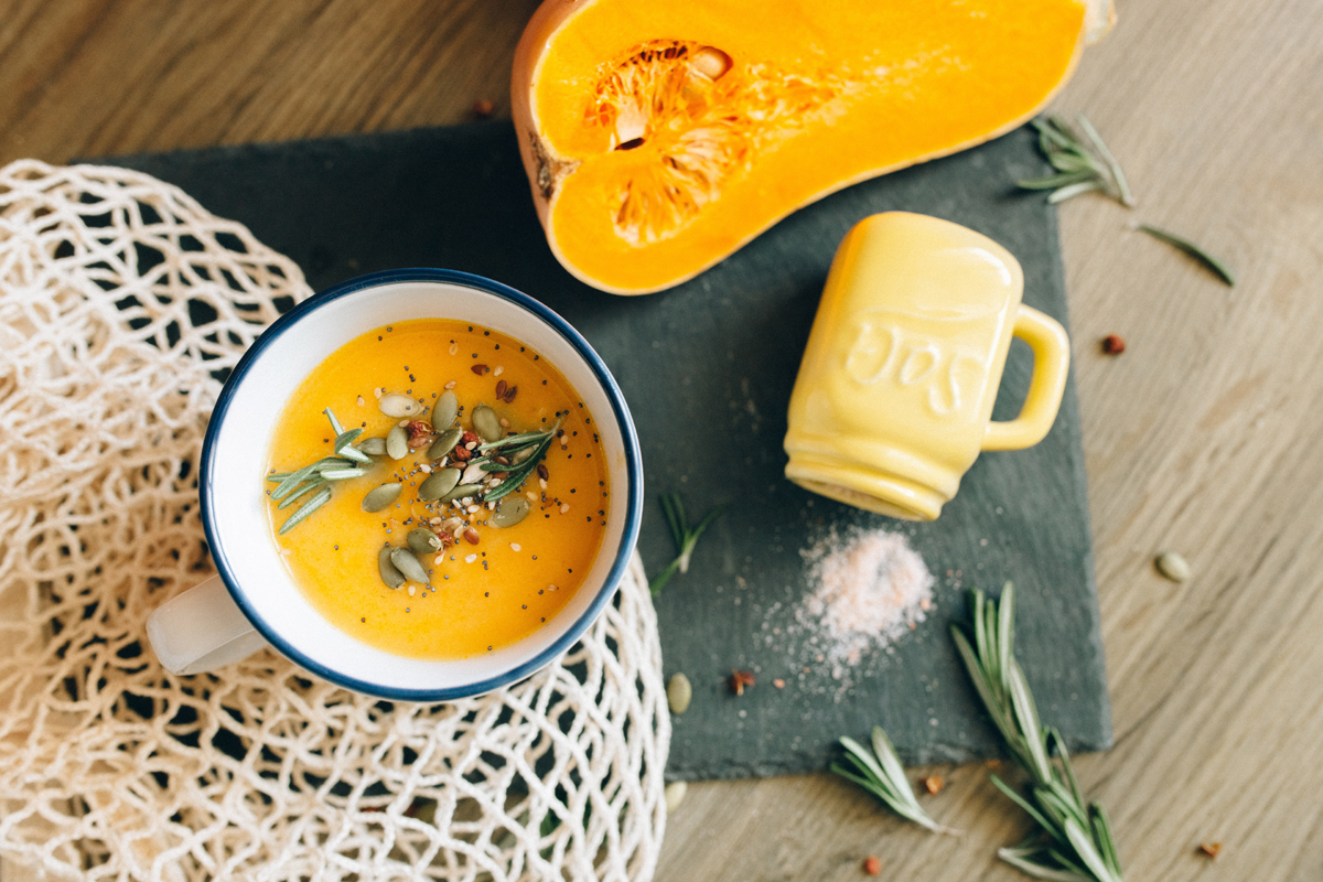 Butternut Squash Soup with Chicken