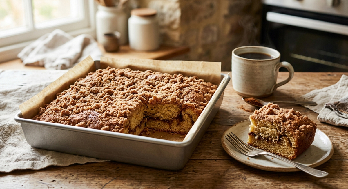 Country Coffee Cake with Cinnamon and Sugar