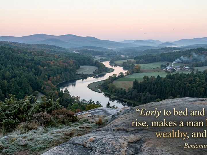 Early to Bed, Early to Rise – Benjamin Franklin