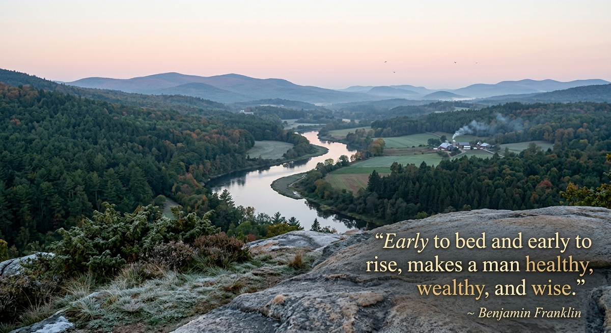 Early to Bed, Early to Rise – Benjamin Franklin