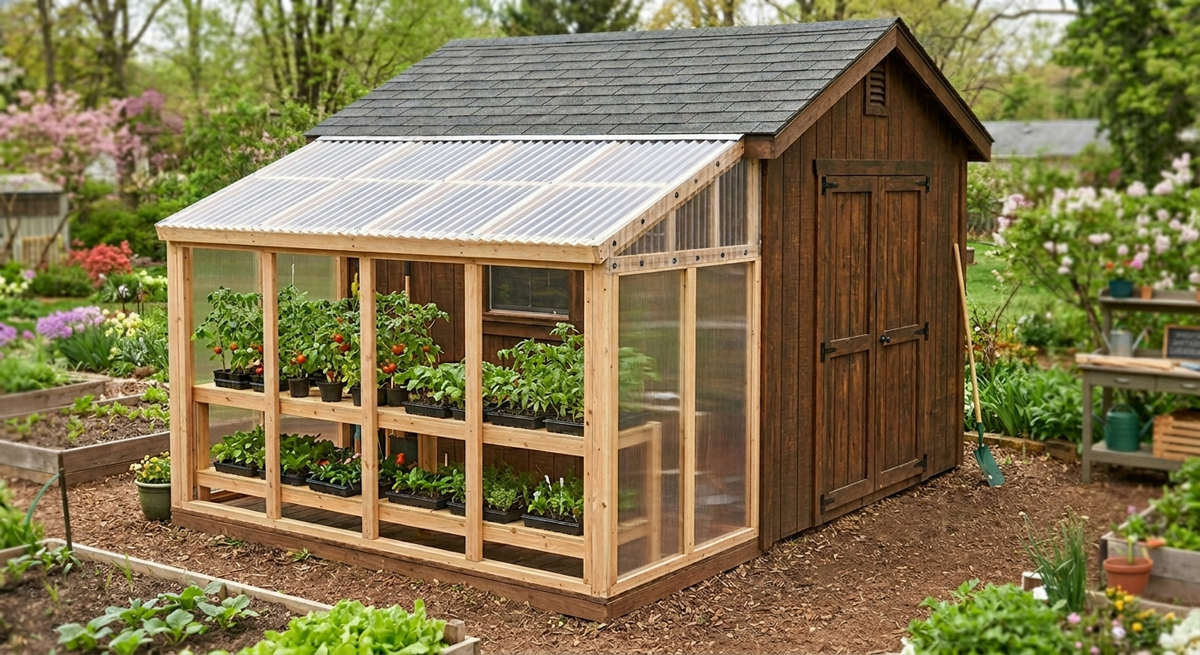 Modify Your Wooden Garden Shed to Make Greenhouses