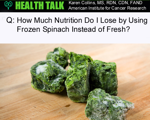 How Much Nutrition Do I Lose by Using Frozen Spinach Instead of Fresh?