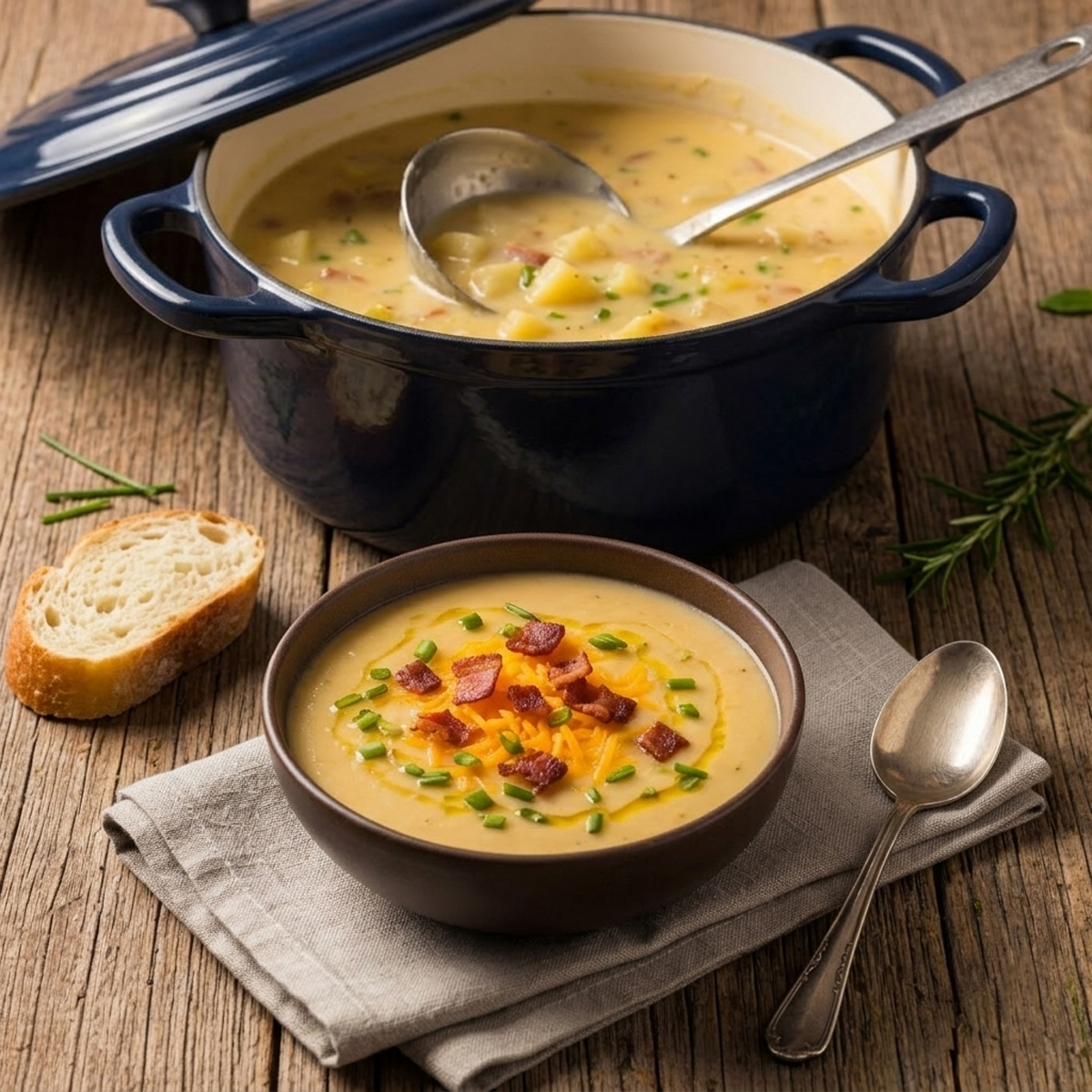 Variety of Delicious Homemade Potato Soups