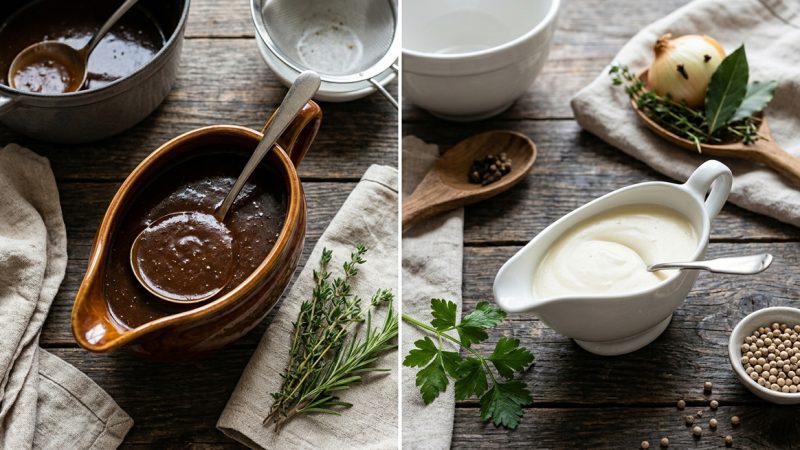 Quick Brown Sauce & White Sauce Recipes