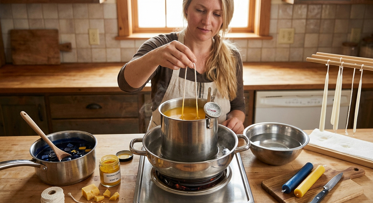 Making Hand Dipped Candles