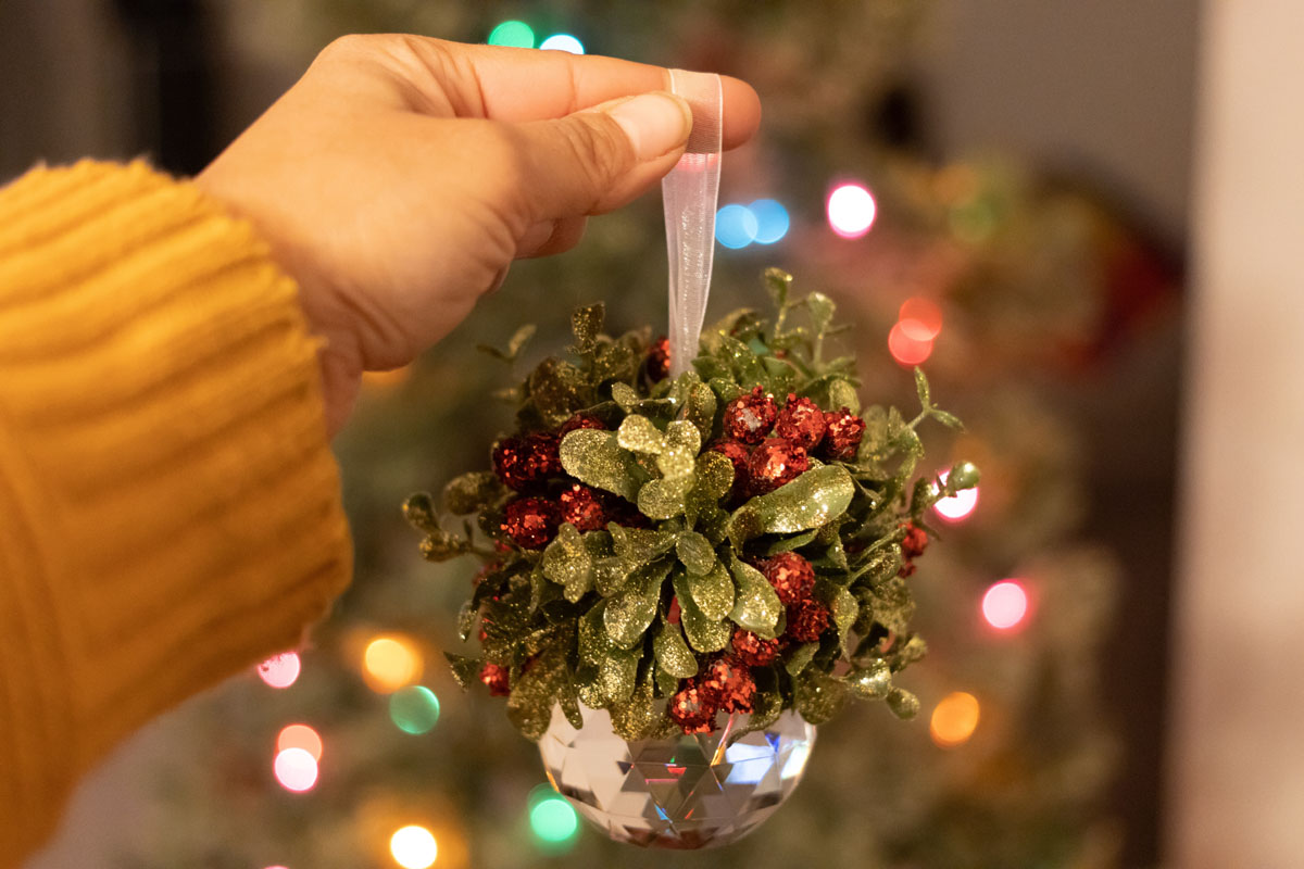 Create a Mistletoe Kissing Ball