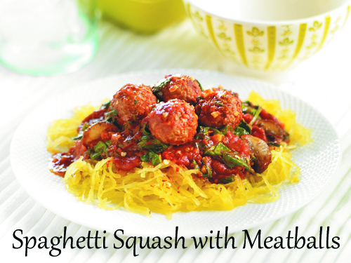 Spaghetti Squash with Meatballs