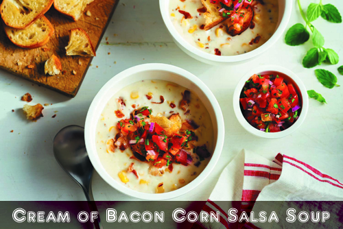 Cream of Bacon Corn Salsa Soup