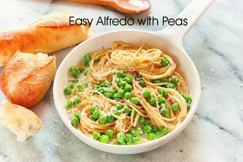 Easy Alfredo with Peas
