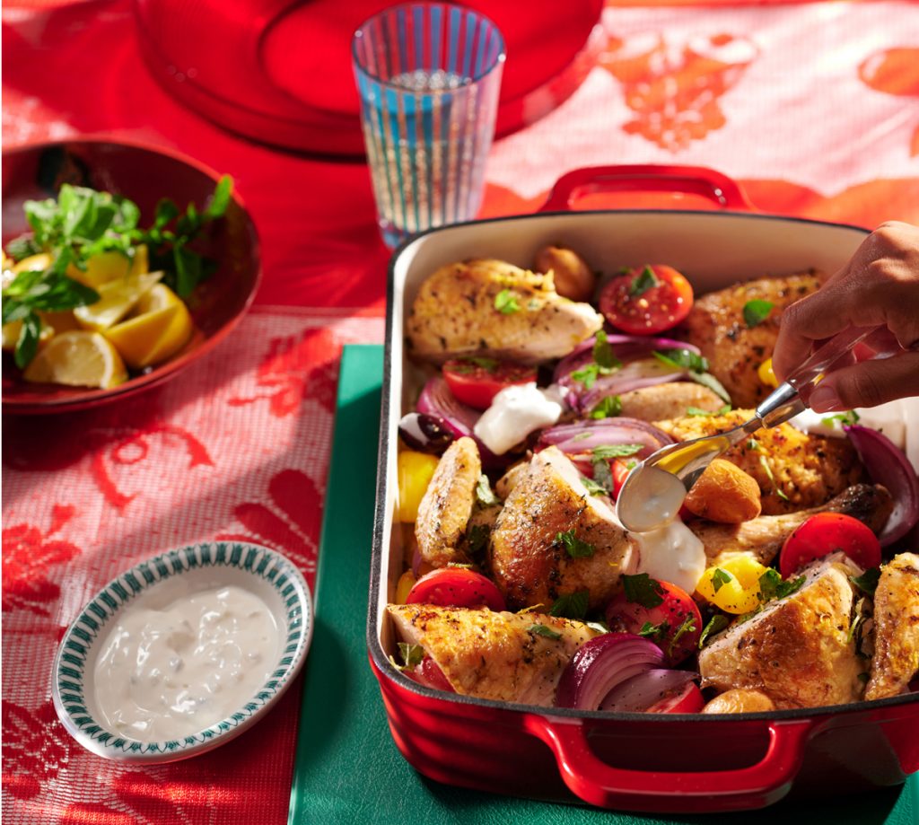 OnePan Greek Chicken Dinner