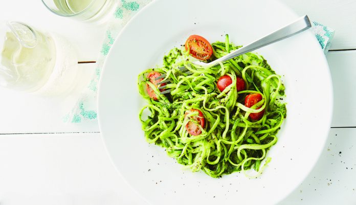 Zucchini “Pasta” with Pesto