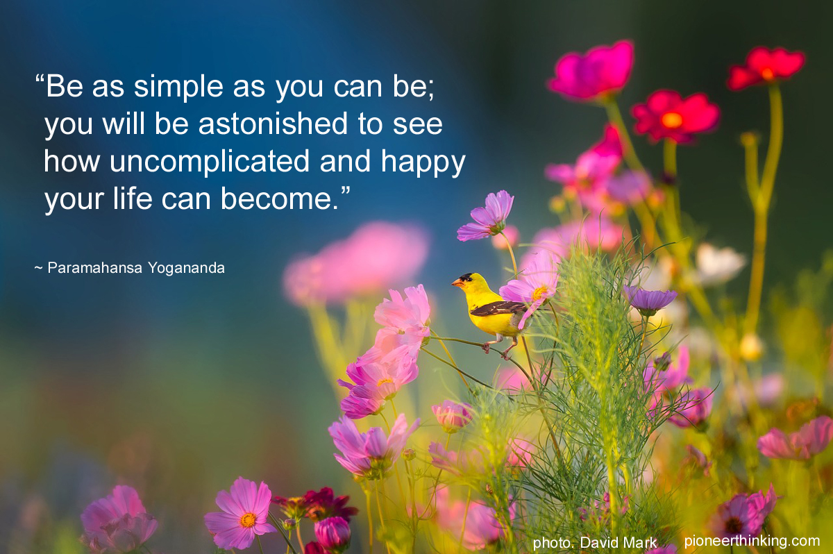 Be as Simple as You Can Be – Paramahansa Yogananda
