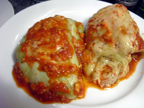 Cabbage Rolls Cooked and Served