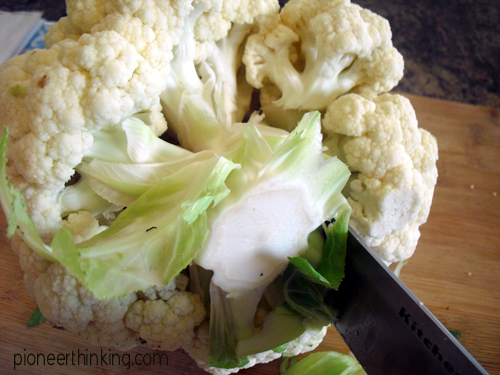 Cutting Cauliflower