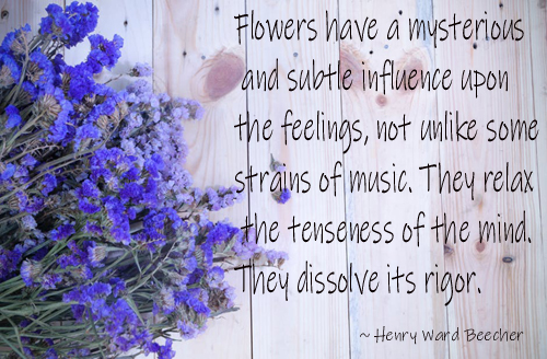 Flowers Have a Mysterious and Subtle Influence - Henry Ward Beecher